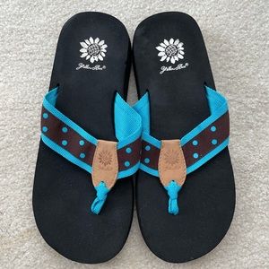 NEW Yellow Box Flip Flops